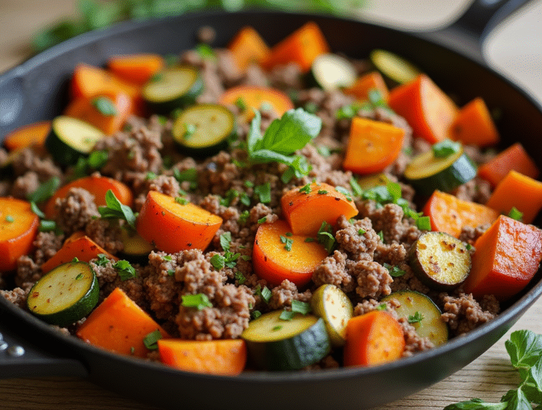 How to Make Ground Beef Zucchini Sweet Potato Skillet: A Foolproof 30-Minute Recipe