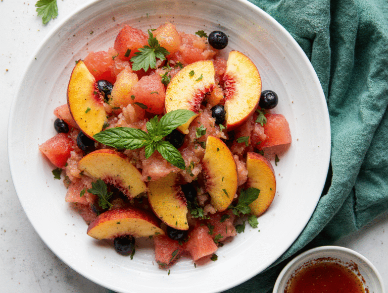 The Secret to Perfect Watermelon Peach Salad (A Chef’s 10-Minute Recipe)