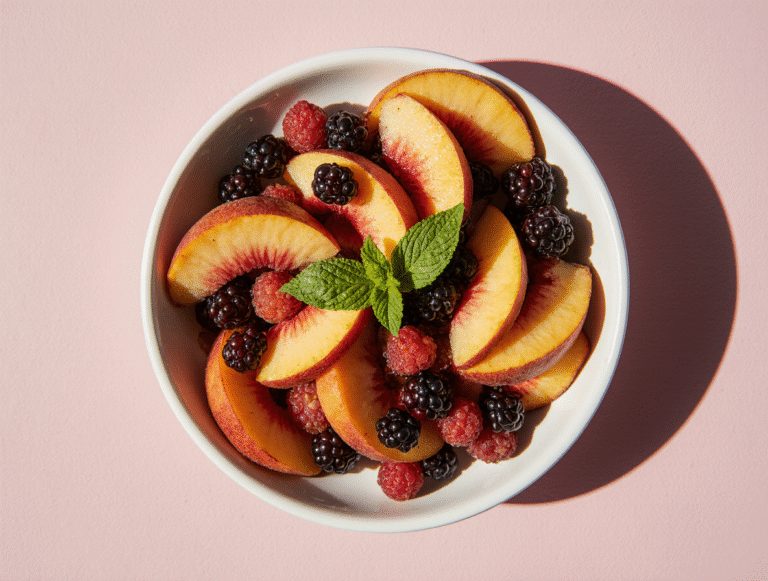 La Vraie Recette de Salade de Pêches aux Fruits Rouges : Secrets d’un Chef Français